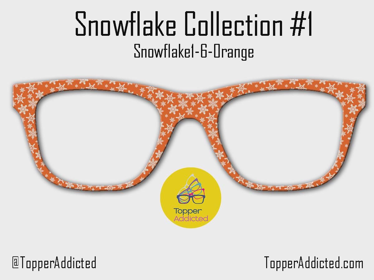 Snowflakes Collection 1 metal magnetic toppers for Pair Eyewear • Christmas winter holiday snowflake toppers • split fade options available