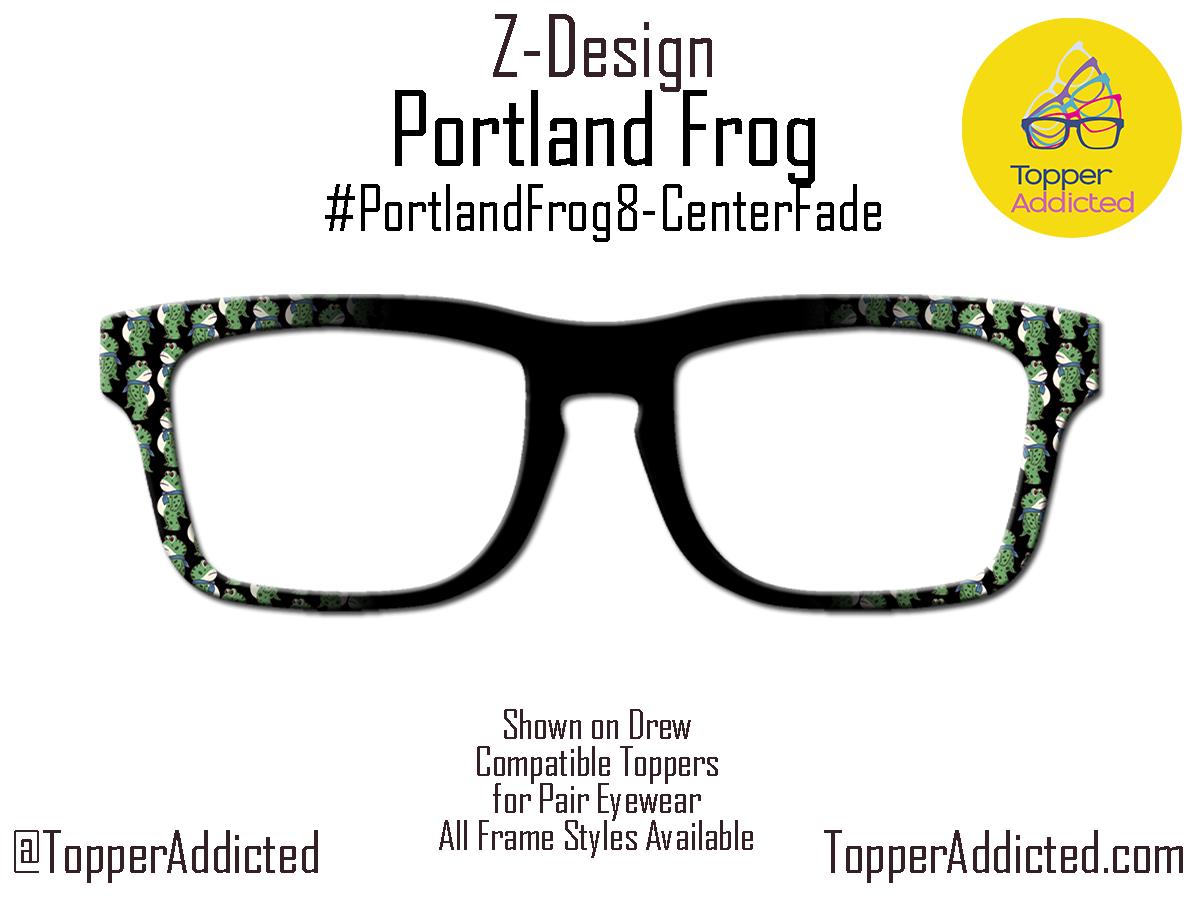 Portland Frog Metal Magnetic Toppers for Pair Eyewear • Protest Symbol No Kings Design • Full Frame Split Fade Options Available in listing