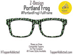 Portland Frog Metal Magnetic Toppers for Pair Eyewear • Protest Symbol No Kings Design • Full Frame Split Fade Options Available in listing