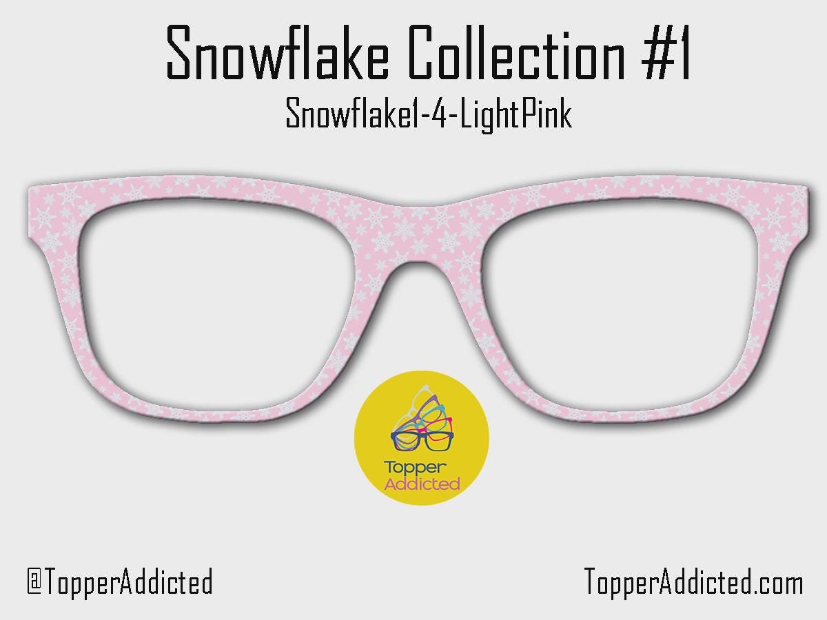 Snowflakes Collection 1 metal magnetic toppers for Pair Eyewear • Christmas winter holiday snowflake toppers • split fade options available