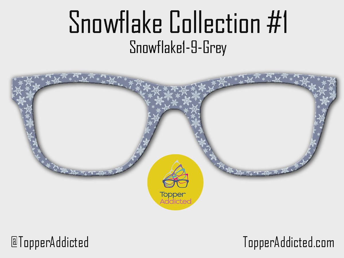 Snowflakes Collection 1 metal magnetic toppers for Pair Eyewear • Christmas winter holiday snowflake toppers • split fade options available