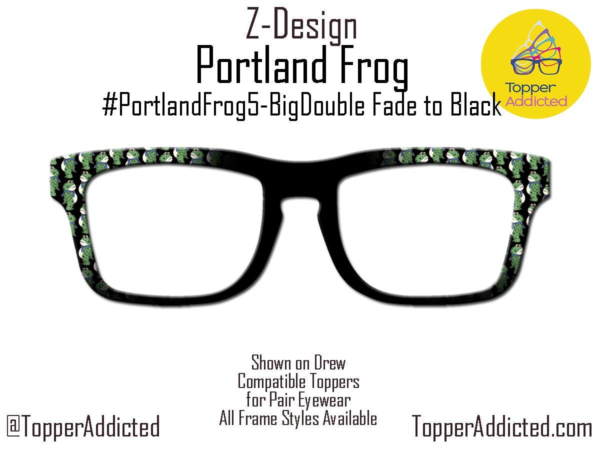 Portland Frog Metal Magnetic Toppers for Pair Eyewear • Protest Symbol No Kings Design • Full Frame Split Fade Options Available in listing