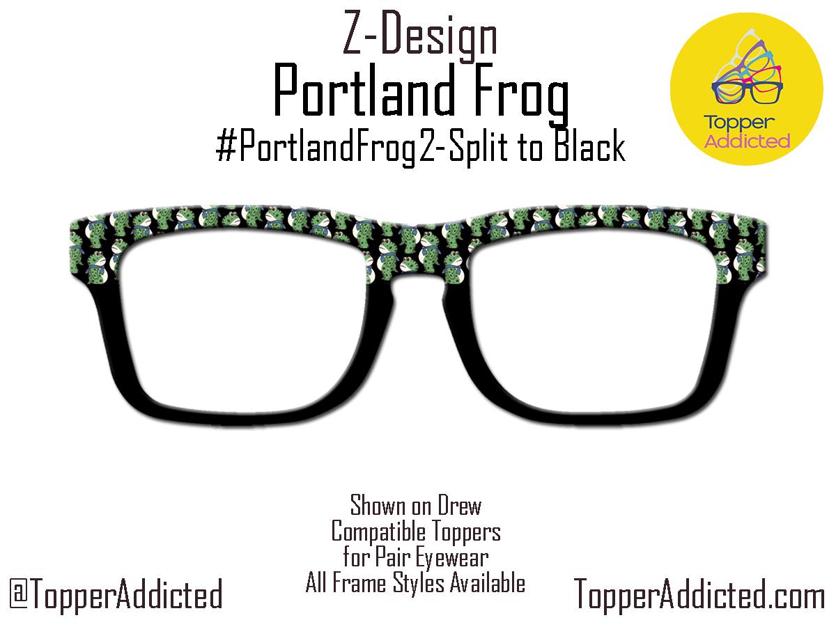 Portland Frog Metal Magnetic Toppers for Pair Eyewear • Protest Symbol No Kings Design • Full Frame Split Fade Options Available in listing