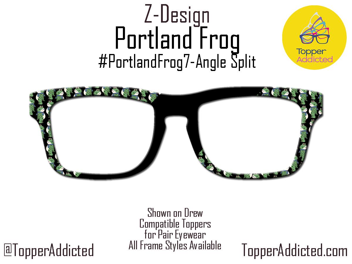 Portland Frog Metal Magnetic Toppers for Pair Eyewear • Protest Symbol No Kings Design • Full Frame Split Fade Options Available in listing