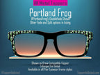 Portland Frog Metal Magnetic Toppers for Pair Eyewear • Protest Symbol No Kings Design • Full Frame Split Fade Options Available in listing