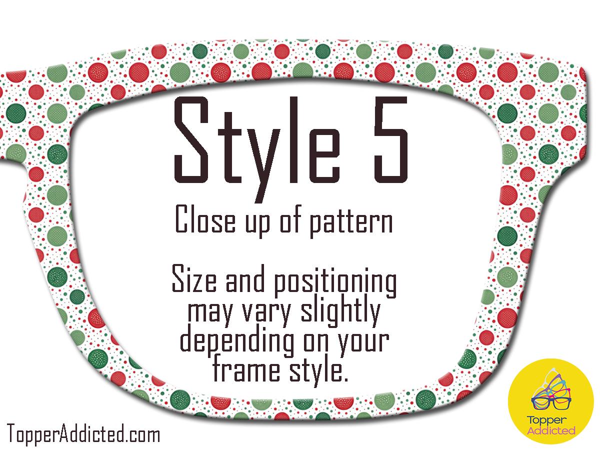 Holiday Pair Eyewear Toppers Vintage Christmas Collection Retro Patterns All Metal Magnetic Top Frames Festive Splits Fades Available X-Mas