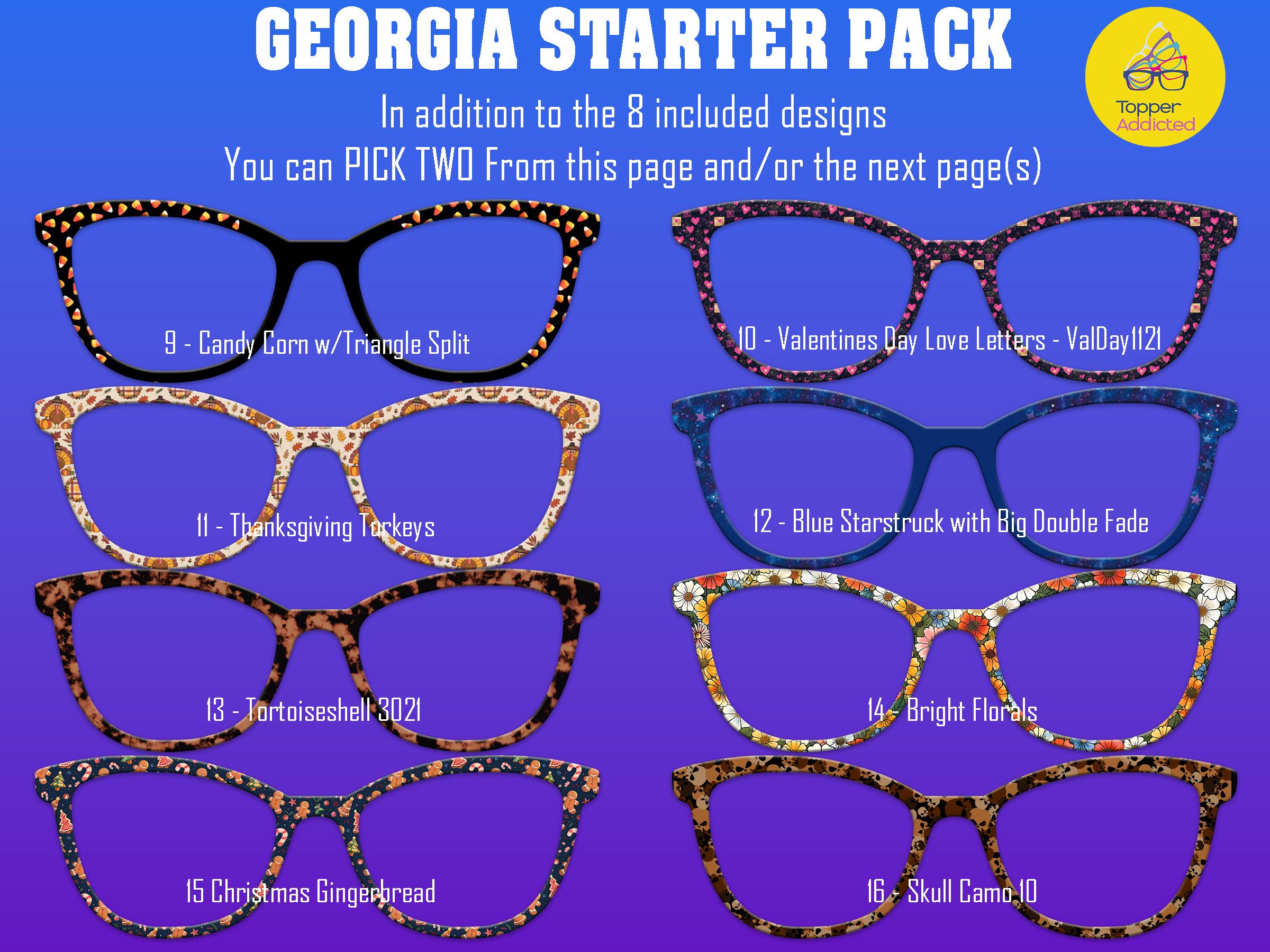 Georgia Topper - Top Frame Compatible with Pair Eyeware 11 Topper Collection - bundle priced