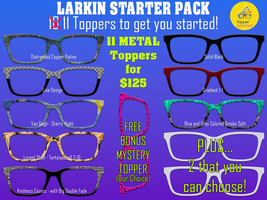 Larkin Pair Eyewear Compatible - Top Frames for with Pair Glasses - 11 Topper Collection - bundle priced