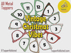 Holiday Pair Eyewear Toppers Vintage Christmas Collection Retro Patterns All Metal Magnetic Top Frames Festive Splits Fades Available X-Mas