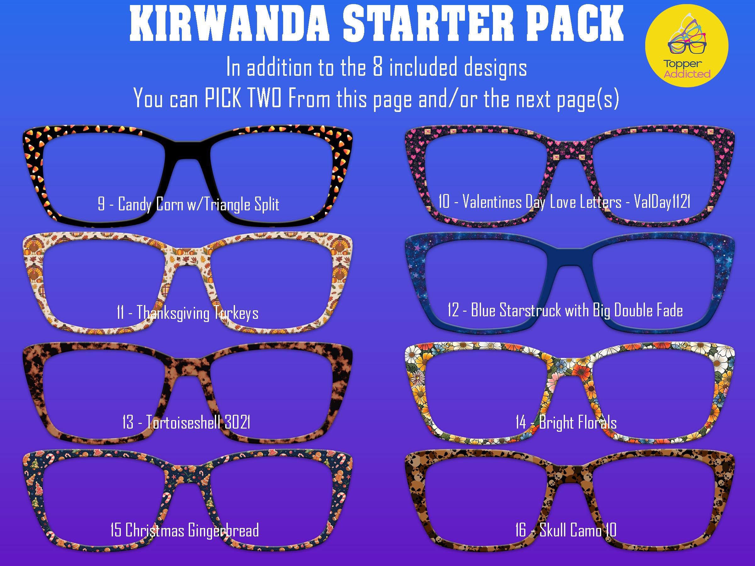 Kirwanda Hybrid Pair Eyewear Compatible - Top Frames for with Pair Glasses - 11 Topper Collection - bundle priced - Fits KIRBY