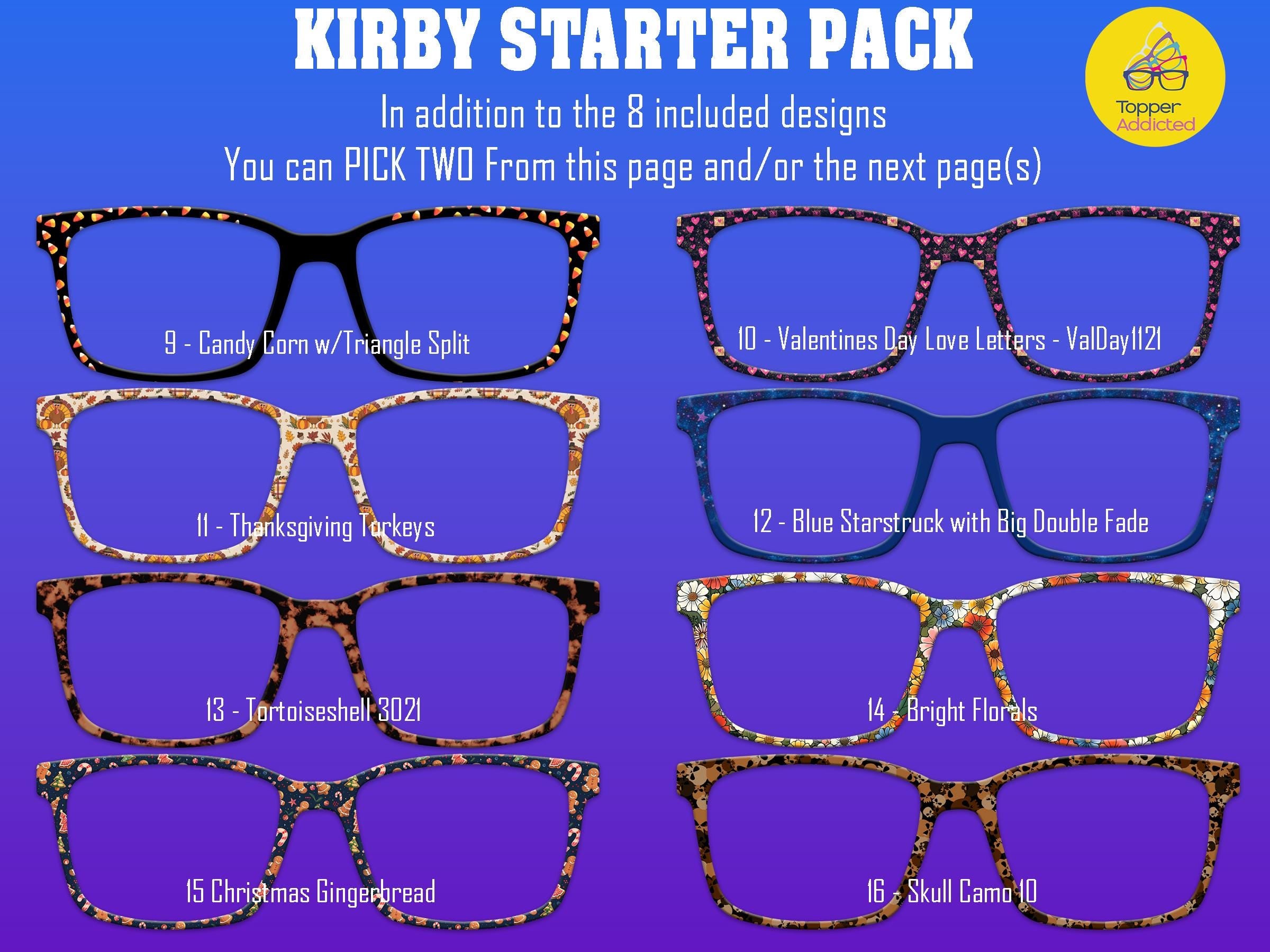 KIRBY Toppers - Top Frame Compatible with Pair Eyeware 11 Topper Collection - bundle priced