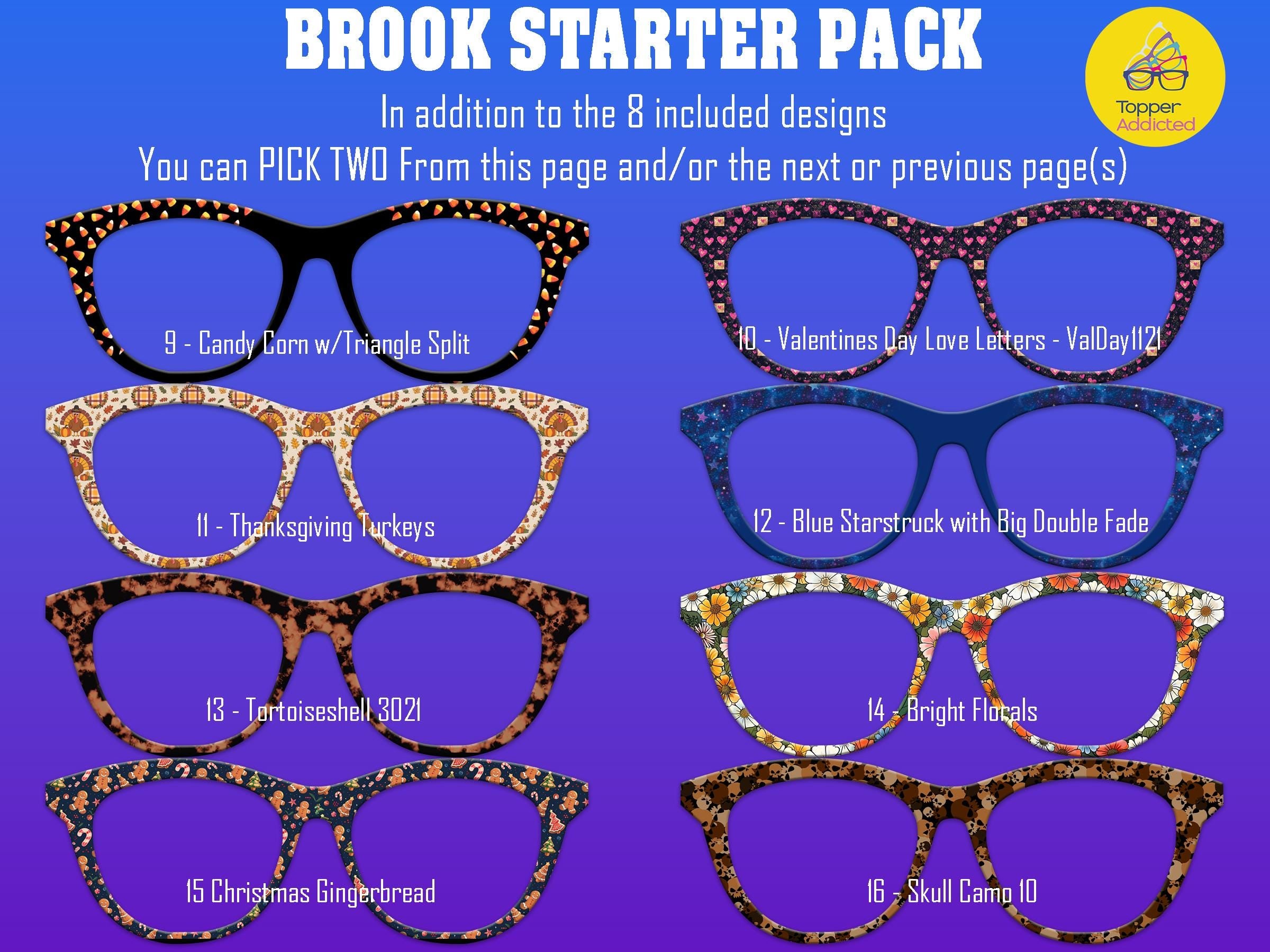 Brook Pair Eyewear Compatible - Top Frames for Pair Glasses - 11 Topper Collection - bundle priced