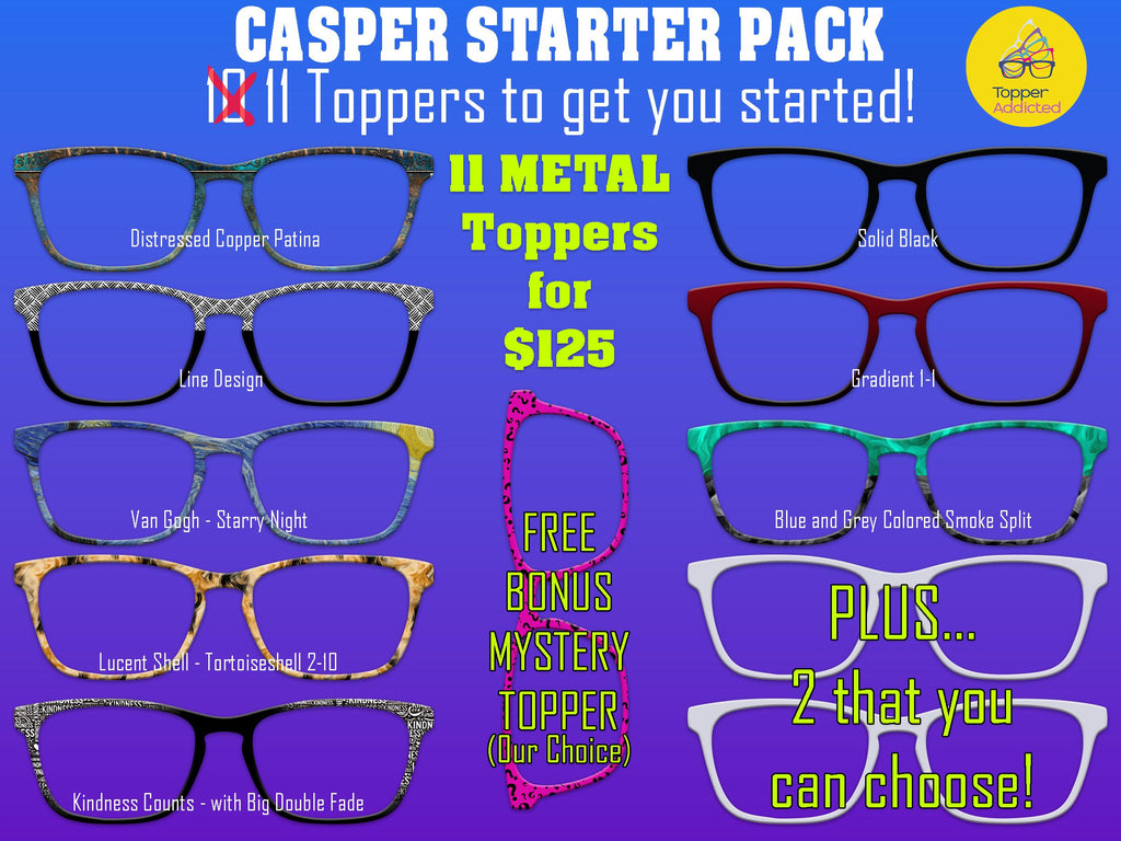 Casper Pair Eyewear Compatible - Top Frames for Pair Glasses - 11 Topper Collection - bundle priced