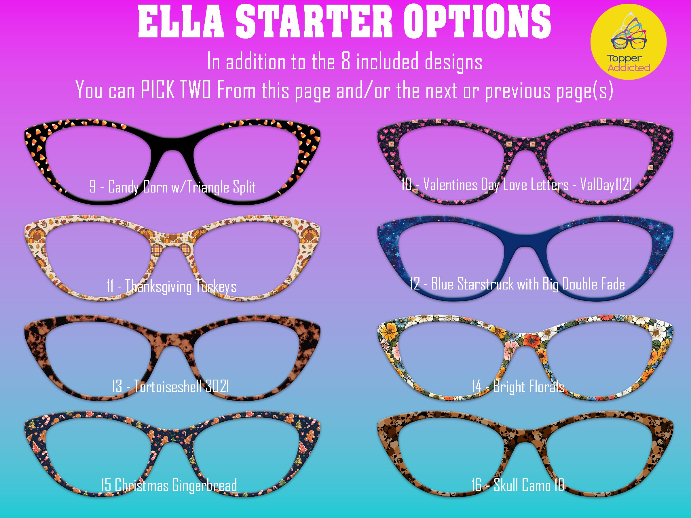 Ella Pair Eyewear Compatible - Top Frames for with Pair Glasses - 11 Topper Collection - bundle priced