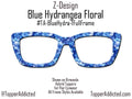 Blue Hydrangea Topper for Pair Eyewear • Floral Glasses Top Frame • Metal Magnetic