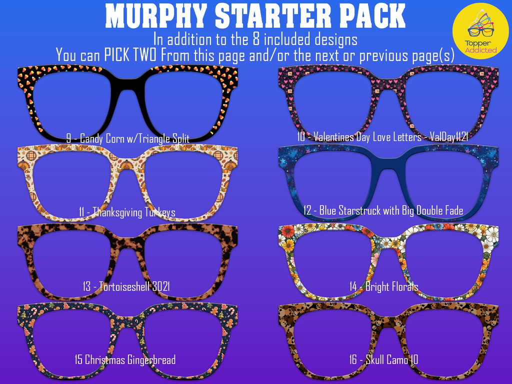 Murphy Pair Eyewear Compatible - Top Frames for Pair Glasses - 11 Topper Collection - bundle priced