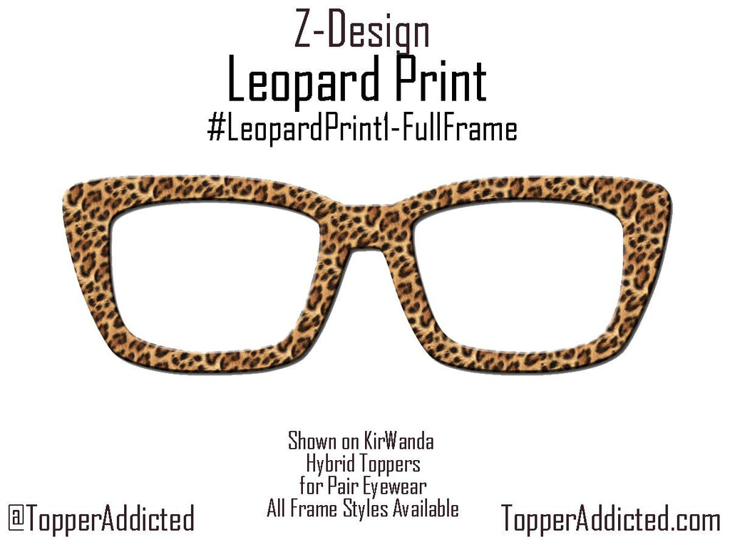 Leopard Print Topper for Pair Eyewear | Metal Magnetic Top Frames with Design Options
