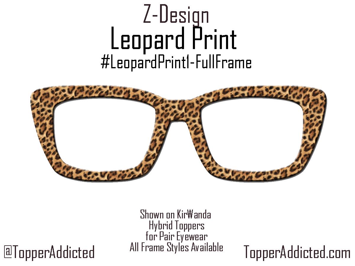 Leopard Print Topper for Pair Eyewear | Metal Magnetic Top Frames with Design Options