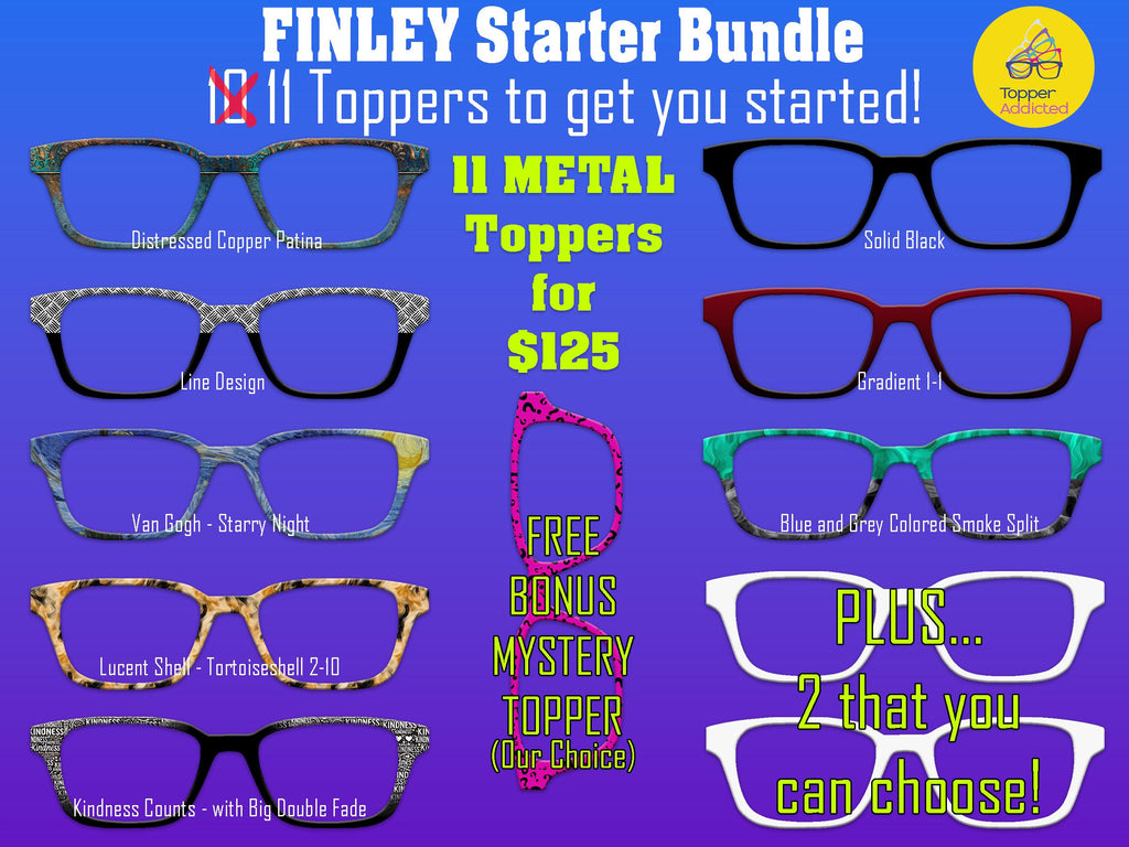 Finley Pair Eyewear Compatible - Top Frames for Pair Glasses - 11 Topper Collection - bundle priced