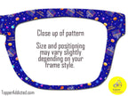 Hanukkah Topper Pair Eyewear Compatible • Metal Magnetic Menorah Dreidel Pattern • Jewish Holiday Judaica Top Frames