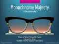 Monochrome Majesty | Black & White Stripe Topper with Gold Accent | Magnetic Topper for Pair Eyewear in all styles