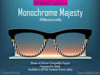 Monochrome Majesty | Black & White Stripe Topper with Gold Accent | Magnetic Topper for Pair Eyewear in all styles