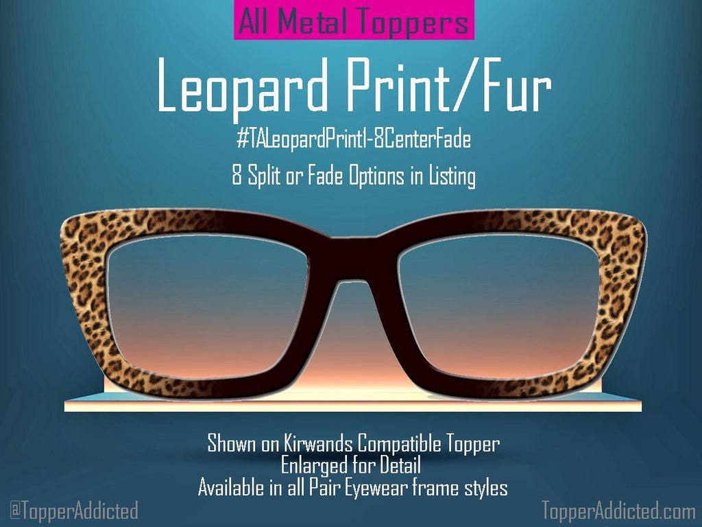 Leopard Print Topper for Pair Eyewear | Metal Magnetic Top Frames with Design Options