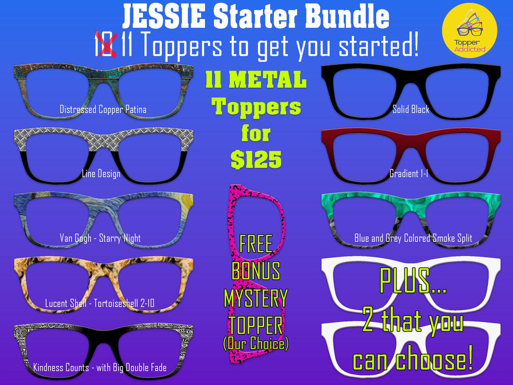 Jessie Pair Eyewear Compatible - Top Frames for Pair Glasses - 11 Topper Collection - bundle priced