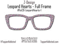 Leopard Hearts Magnetic Topper – Pink Animal Print for Pair Eyewear