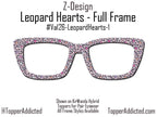 Leopard Hearts Magnetic Topper – Pink Animal Print for Pair Eyewear