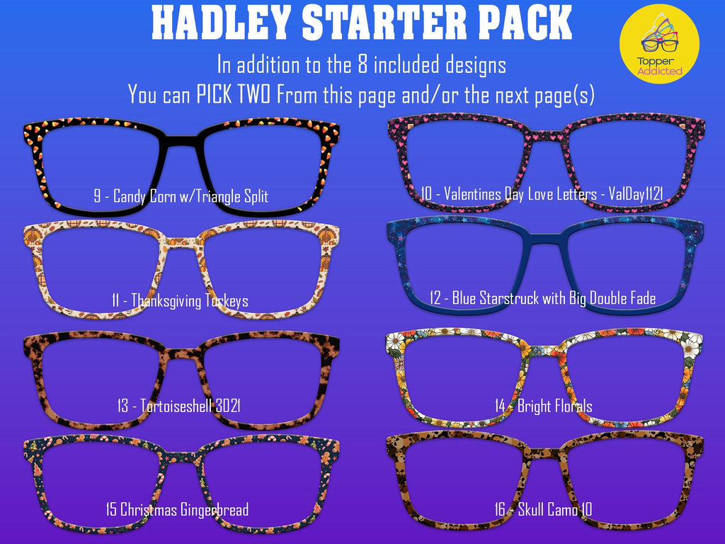 Hadley Toppers - Top Frame Compatible with Pair Eyeware 11 Topper Collection - bundle priced