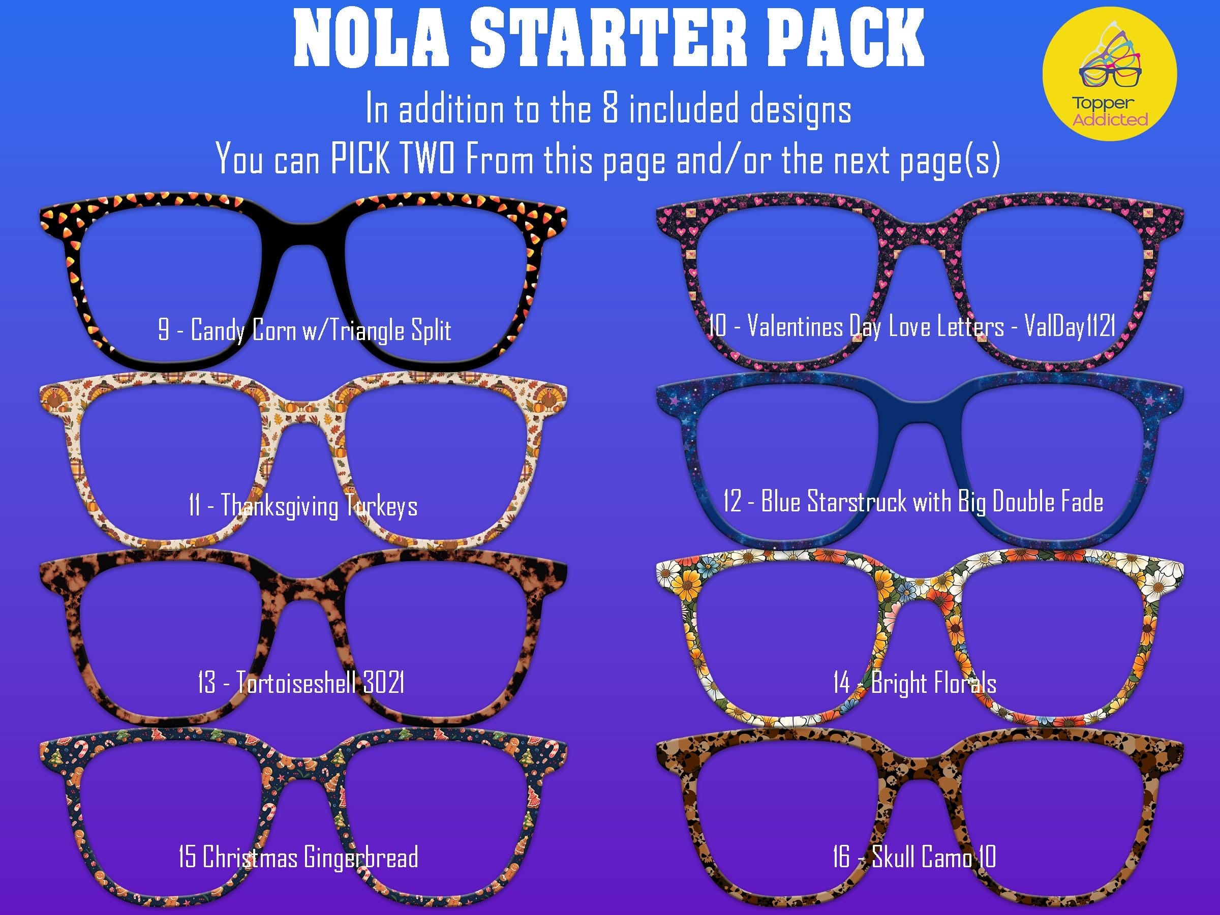 Nola Toppers - Top Frame Compatible with Pair Eyeware 11 Topper Collection - bundle priced