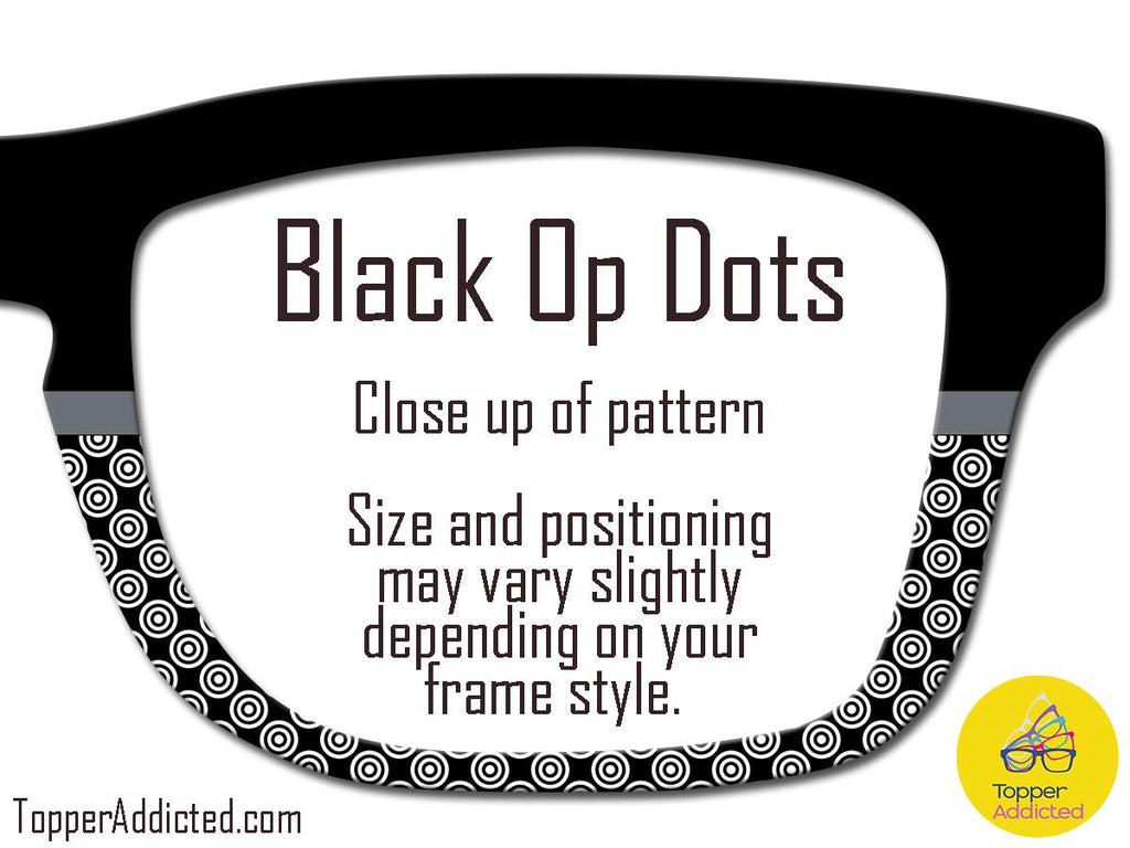 Black Ops Dots Magnetic Topper for Pair Eyewear - Modern Concentric Design