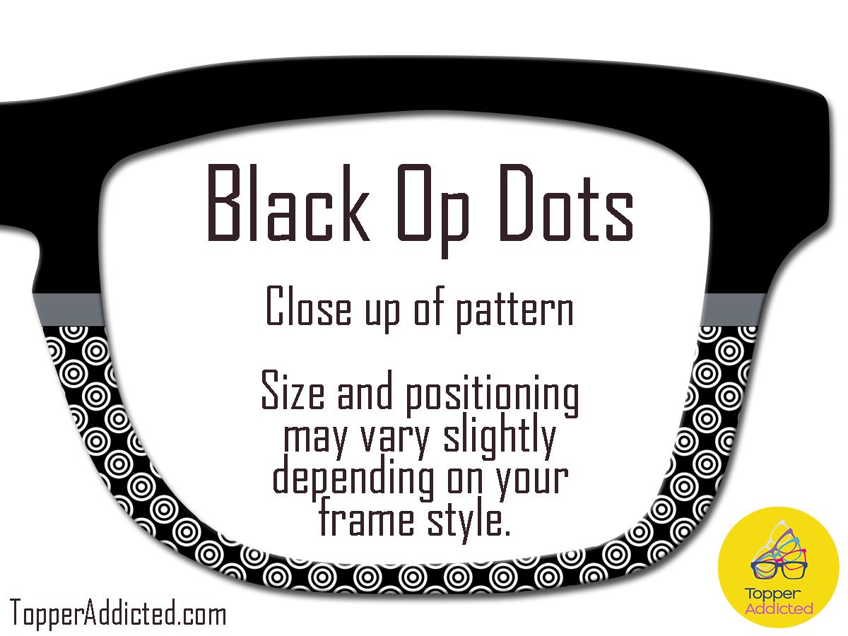 Black Ops Dots Magnetic Topper for Pair Eyewear - Modern Concentric Design