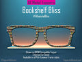 Bookshelf Bliss Metal Magnetic Toppers for Pair Eyewear Book Lovers Library Top Frames
