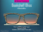 Bookshelf Bliss Metal Magnetic Toppers for Pair Eyewear Book Lovers Library Top Frames