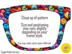 Colorful Balls of Yarn Metal Magnetic Topper for Pair Eyewear for fiber artists