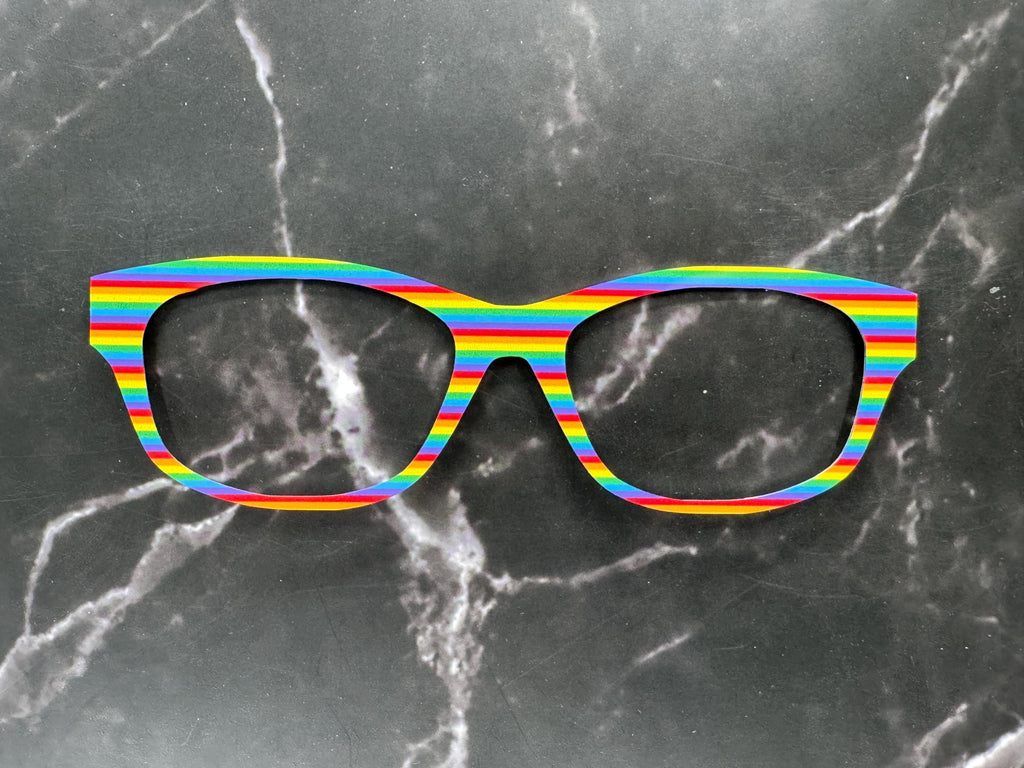 Classic Rainbow Stripes - Pride 2-7 - Magnetic Pride Rainbow Topper for Pair Eyewear - Ships FAST. Pride Month LGBTQ, Out and Loud