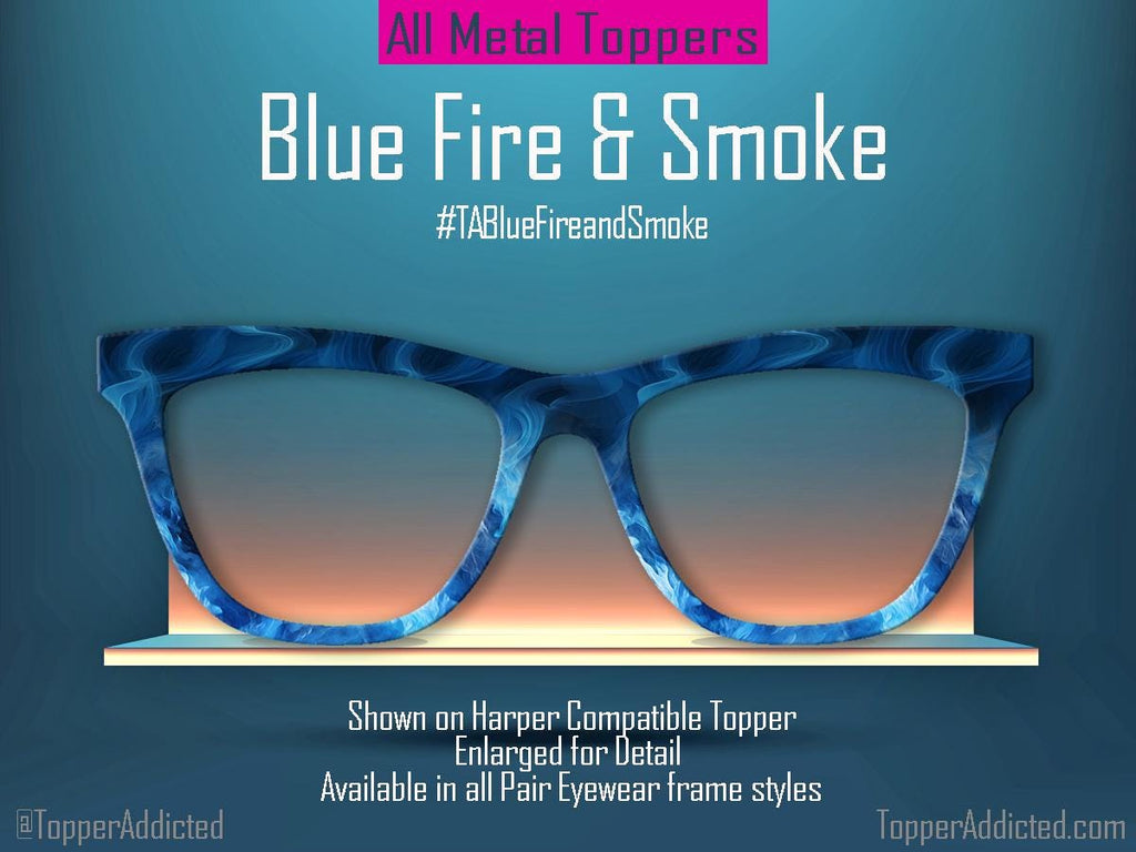Blue Fire & Smoke Topper for Pair Eyewear - Masculine Magnetic Frames