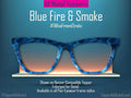 Blue Fire & Smoke Topper for Pair Eyewear - Masculine Magnetic Frames