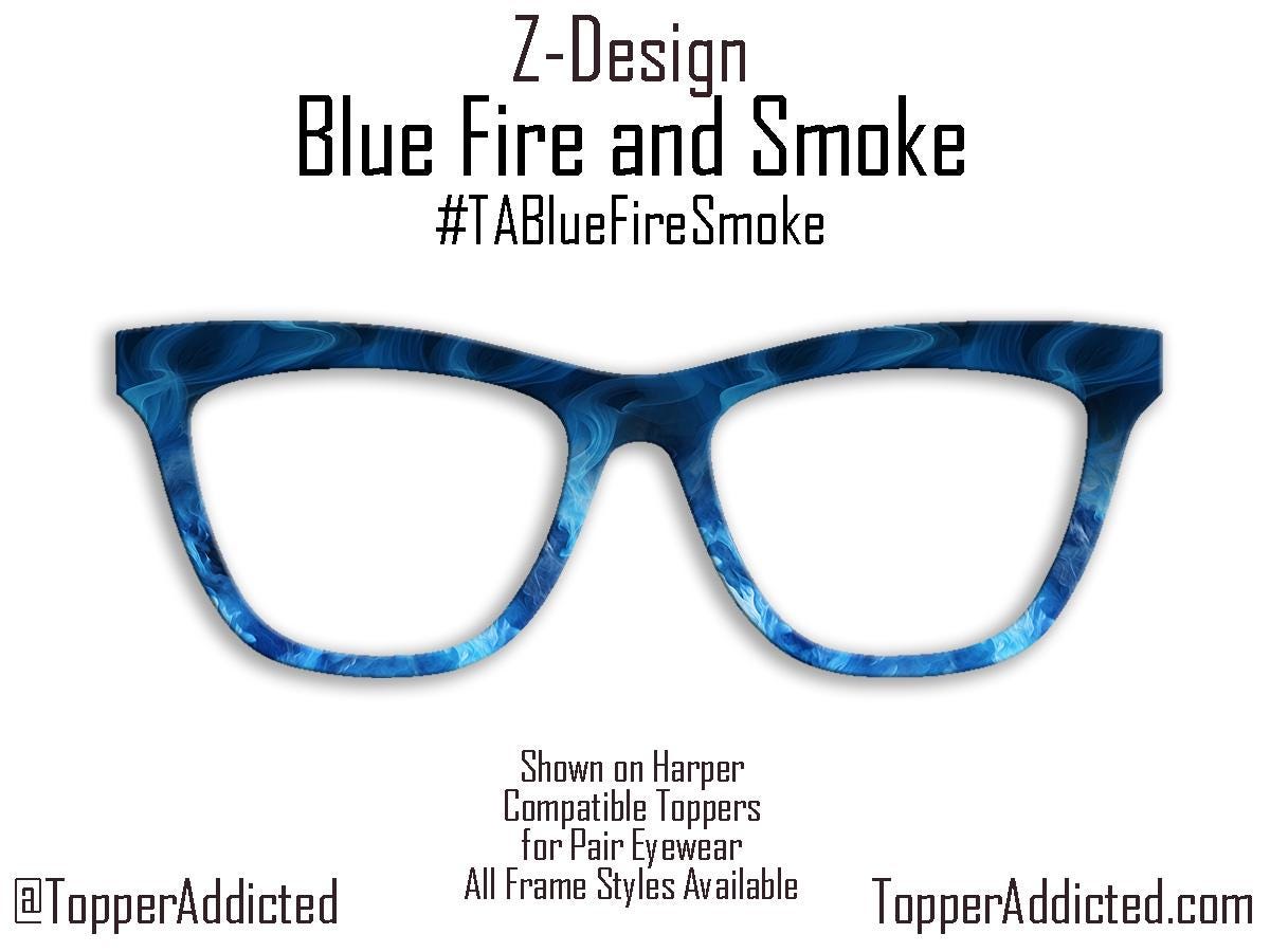 Blue Fire & Smoke Topper for Pair Eyewear - Masculine Magnetic Frames