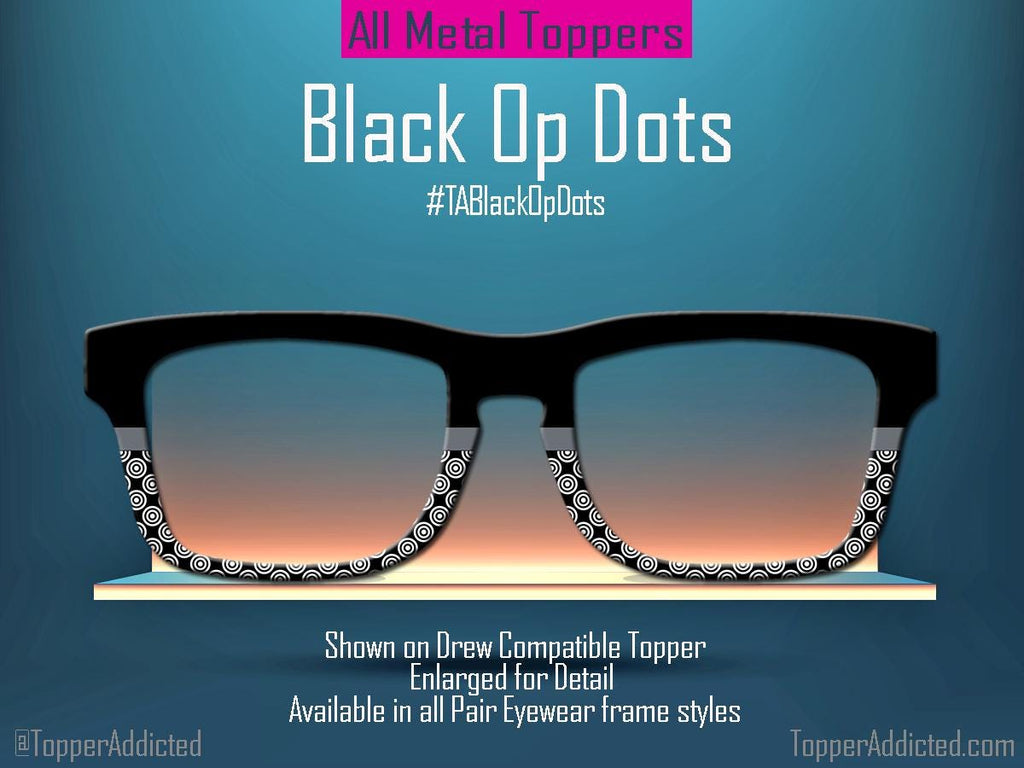 Black Ops Dots Magnetic Topper for Pair Eyewear - Modern Concentric Design