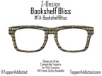 Bookshelf Bliss Metal Magnetic Toppers for Pair Eyewear Book Lovers Library Top Frames