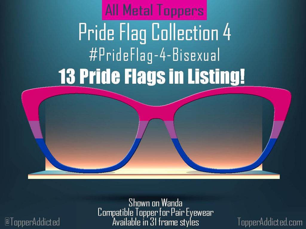 Pride Flag Toppers for Pair Eyewear | Metal Magnetic Fronts
