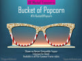 Movie Night Popcorn Toppers Pair Eyewear Compatible, Metal top frames