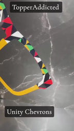 Unity Chevron Toppers for Pair Eyewear Compatible for All Frames Metal Magnetic Frames. Black History Month Design