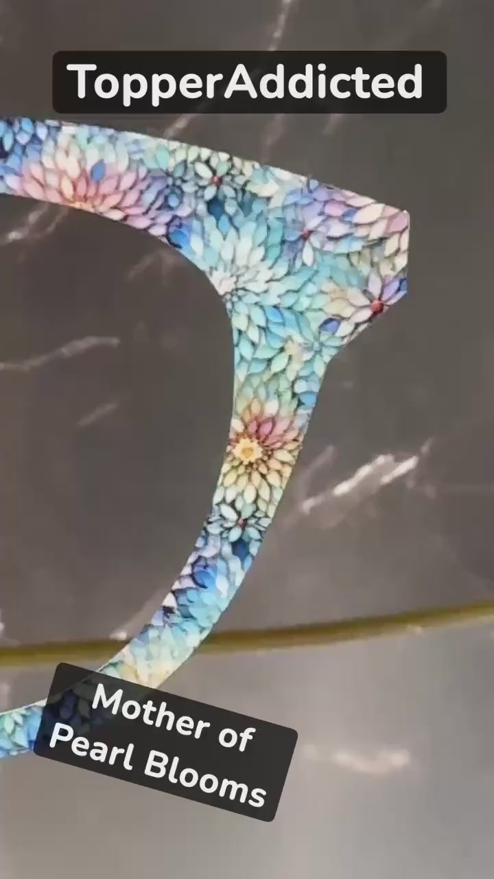 Mother of Pearl Print Floral Blooms for Pair Eyewear Magnetic glasses in metal | Fast Shipping - lightweight and beautiful
