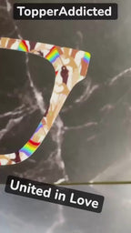 United in Love - Pride 2-6 - Magnetic Pride Topper - Ships FAST. Pride Month LGBTQ Pride,  Rainbow Confetti
