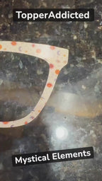 Mystical Elements in Beige, Orange and Charcoal -  on Magnetic Glasses Toppers Compatible with Pair Eyewear - All 30 Styles - Fast Shipping.