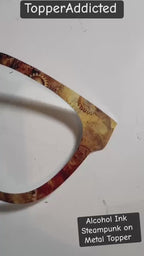 Steampunk Alcohol Ink Metal Magnetic Topper for Pair Eyewear all metal sublimation print toppers - top frames with FAST delivery